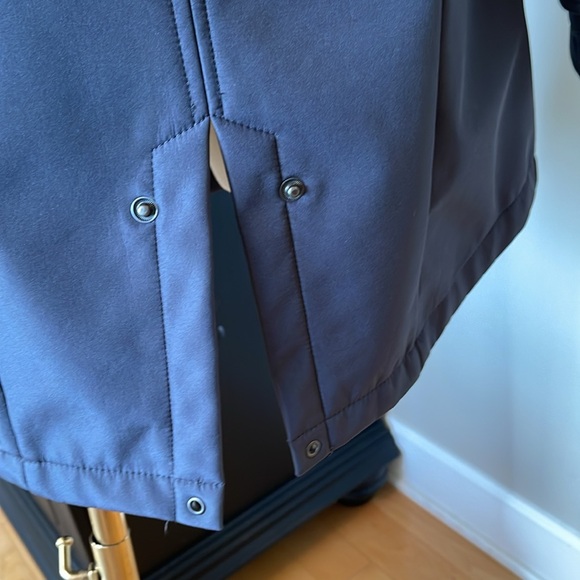 All weather trench. Gray size small. Good preowned - Picture 5 of 8